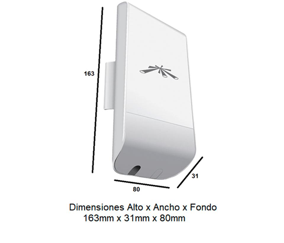 UBIQUITI NANOSTATION LOCOM5 - Radio Airmax 5.8GHz para exteriores con antena integrada tipo panel de 13 dBi, MIMO, potencia de 23 dBm y rendimiento de hasta 150 Mbps. - Image 4