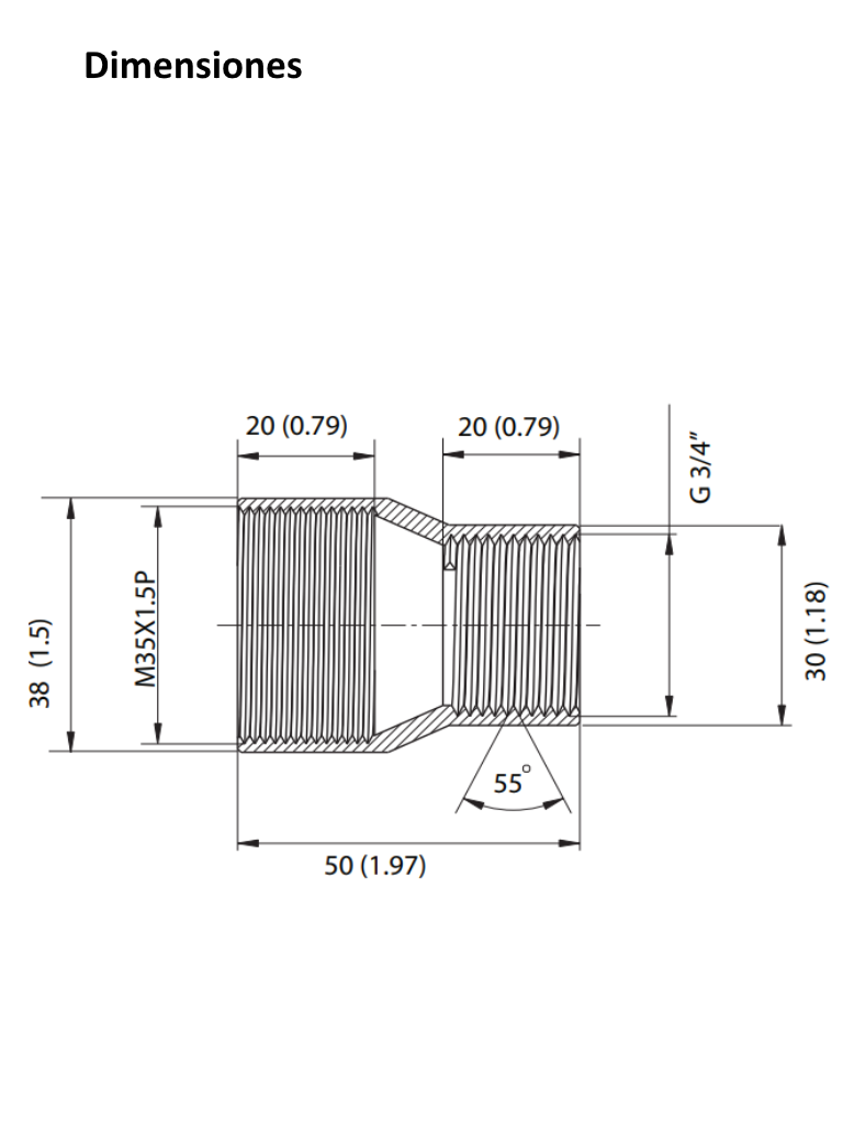 BOSCH V_NDAADPTRNPTMET - Adaptador metrico para AUTODOME IP 5000 ir - Image 3