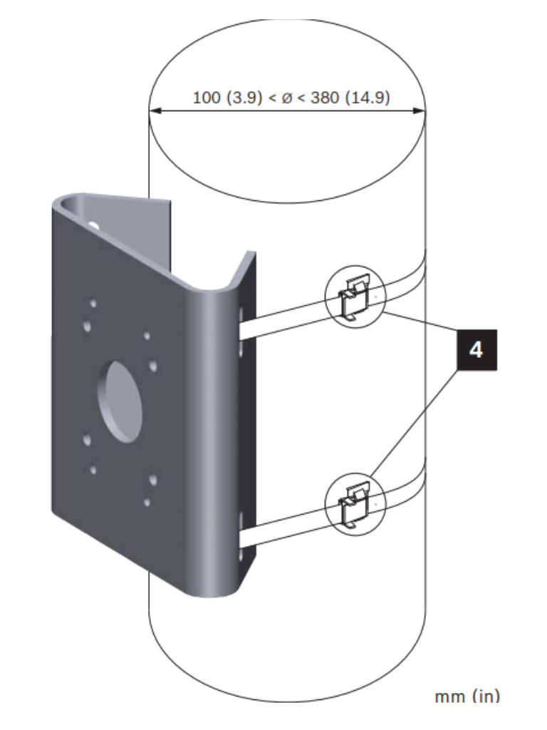 BOSCH V_NDAUPMAS - Adaptador de montaje en poste SMALL - Image 2