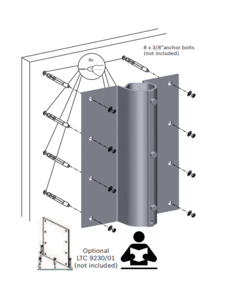 BOSCH V_NDAURMT - Soporte parapeto colgante / Compatible PTZ - Image 4