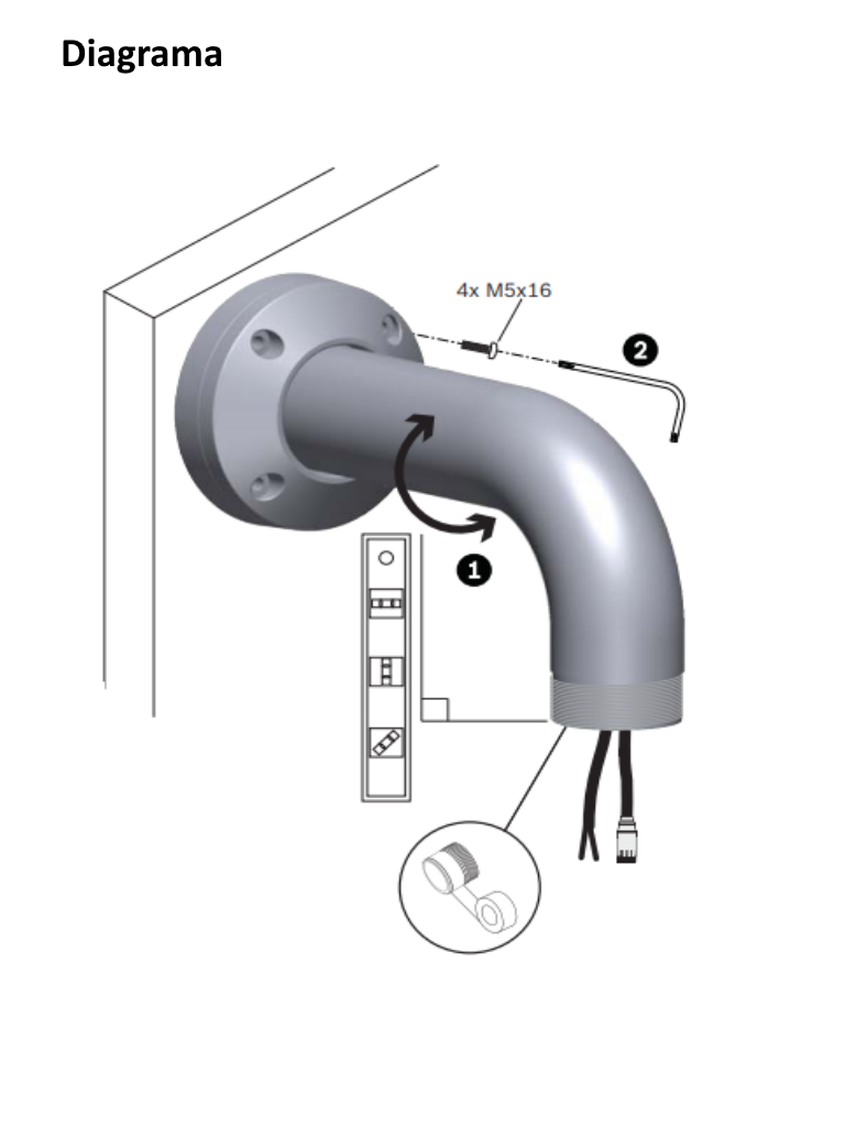 BOSCH V_NDAUWMT - Soporte de pared colgante / Compatible para camara domo - Image 5