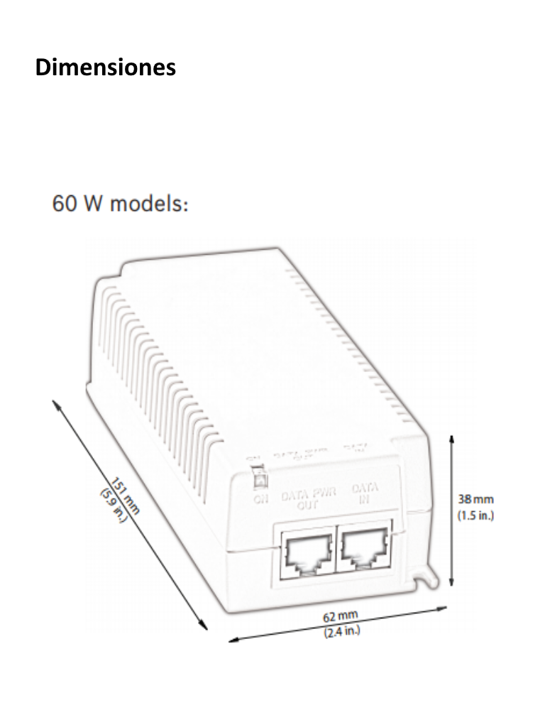 BOSCH V_NPD5001POE - Inyector PoE / 1 Puerto / 15.4 Watts - Image 4