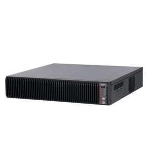 DAHUA DHI-IVSS7108-1I-V2 - Servidor de video con IA, maneja 128 canales IP y hasta 40 canales de reconocimiento facial. Incluye 8 bahías de HDD con RAID 0/1/5/6/10/50/60, protección perimetral, y 16 entradas y 8 salidas de alarma.