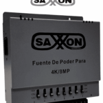 SAXXON ENERGIA PSU1208A-4K - Fuente de poder Regulable Metálica/ Conexión de Hasta 8 Canales/ Voltaje de Ajuste 12V 13V o 15V cc/ Salida de Hasta 8 Amp en los 8 Canales Máximo 1 Amp por canal/ Instalación en Pared