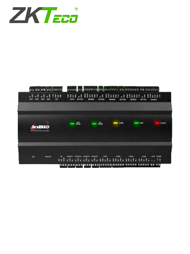 ZKTECO INBIO460B - Panel de Control de Acceso Profesional / 4 Puertas / con Gabinete y Fuente incluidos / 3 000 Huellas / PULL / Admite Biometría / Entradas y Salidas Auxiliares para Conexión de Semáforos o Sirenas - Image 4
