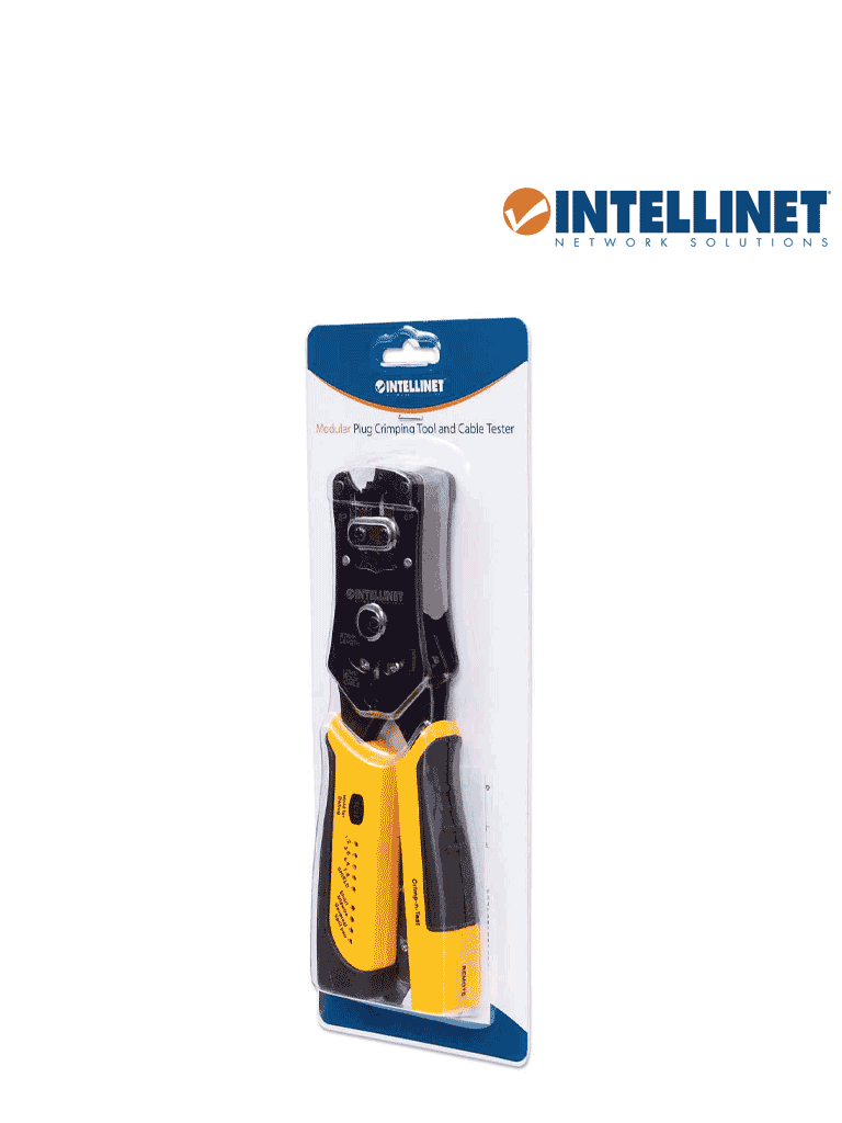 INTELLINET 780124 - Pinza crimpeadora universal de plugs modulares y probador de cables 2-en-1: crimpea, corta, pela, remata y prueba. - Image 5