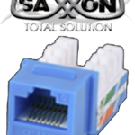 SAXXON M2656B - Modulo jack keystone RJ45 / 8 Hilos / CAT 6 / Compatible con calibres AWG 22-26 / Color azul