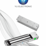 Paquete de Cerradura Magnética YM180NLED y MBK180UL para Puertas de Vidrio sin Marco / 180 kg (350 Lb) / Con Indicador Led