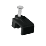 TCE LMG-NCC-5mm-BKQ100 - Grapa cuadrada de pared / medida interna 5 mm / Altura 6 mm / Color negro / Bolsa de 100 piezas