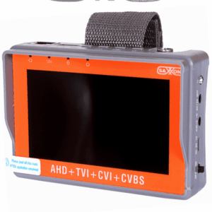 SAXXON TES07MC- Probador de Video de Pulsera con Pantalla de 4 Pulgadas/ Soporta Resolución de Hasta 4 Megapíxeles/ Soporta: HDCVI/TVI/AHD/ Salida de Energía de 12vdc para Alimentar Cámaras/ Soporta Control por Coaxial/  Lampara Led/