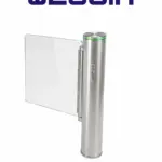WEJOIN WJTBH301BL - Puerta de Cortesia Abatible Bidireccional, Para Alto Flujo, 3 Millones de Ciclos, 25 - 35 Aperturas por Minuto Aleta de Acrílico, Compatible con Cualquier Control de Acceso