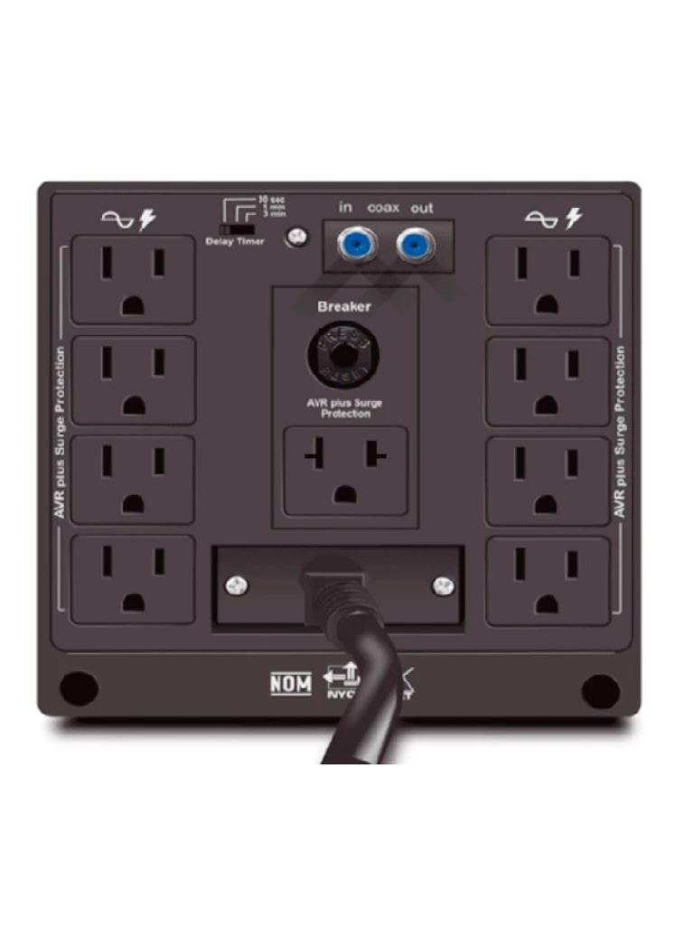 CDP R-AVR5008 - Regulador / Especial para motores y CCTV / 5000VA / 2500W / 8 Terminales de salida / 1 Terminal de salida NEMA5-20R / Retardante a incendio - Image 3