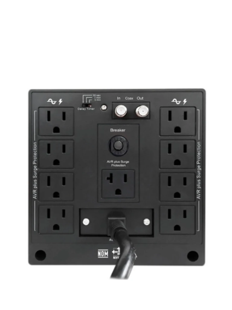CDP R-AVR3008 - Regulador / 3000VA / 1500 W/ Especial para motores / 9 Terminales de salida / 1 Terminal de salida NEMA5-20R / / Retardo a la flama - Image 2