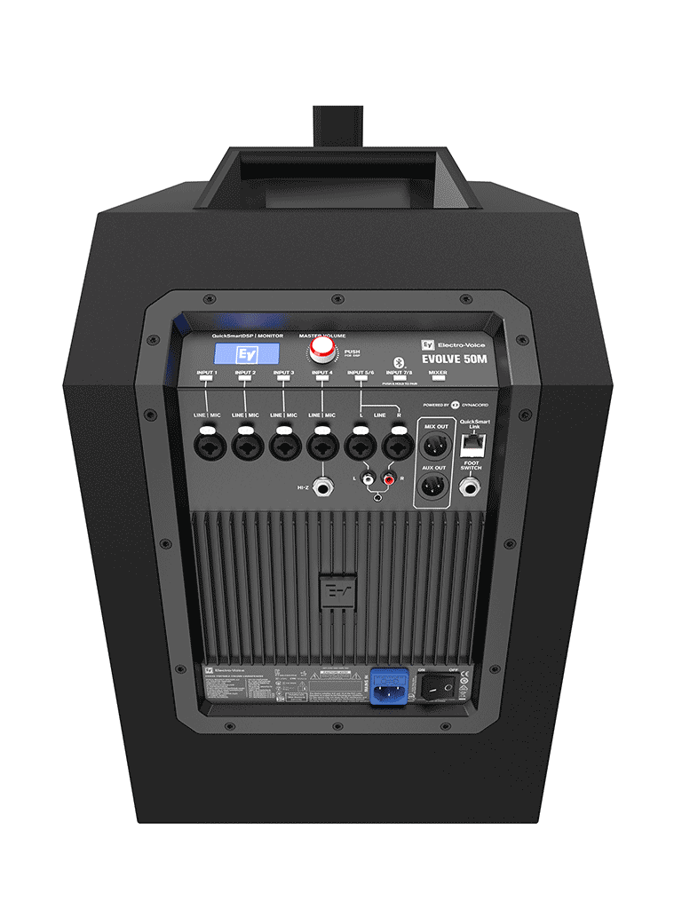 ElectroVoice M_EVOLVE50M - Sistema de Altavoz Portatil Amplificado 8CH / Bluetooth / Columna 8x3.5" / Subwoofer 12" / Negro - Image 4