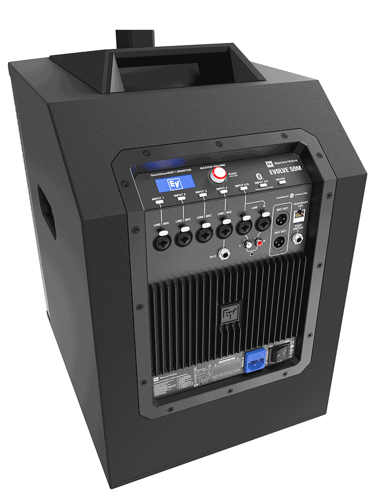 ElectroVoice M_EVOLVE50M - Sistema de Altavoz Portatil Amplificado 8CH / Bluetooth / Columna 8x3.5" / Subwoofer 12" / Negro - Image 5