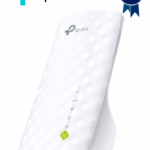 TP-LINK RE200 - Repetidor de WiFi doble banda AC750, soporta 802.11 b/g/n y 802.11ac, hasta 750 Mbps, con 1 puerto Ethernet (RJ45) 10/100 Mbps, 3 antenas internas para 2.4GHz y 5GHz.