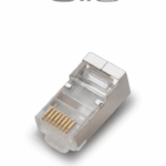 SAXXON S901E - Conector plug RJ45 para cable UTP con guía / CAT 6 / Blindado / Paquete 100 piezas