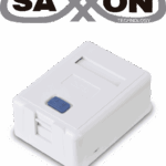 SAXXON A1661 - Caja de montaje en superficie para jack UTP / 1 Puerto / Con etiqueta
