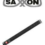 SAXXON SXPDU12P16A- Barra PDU con 12 Contactos Individuales , 16 Amp , 120V , 1UR , Protección contra rayos , Aleación de Aluminio
