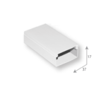 SBE TECH SEB-1737 - Canaleta plástica / PVC / Una vía / Alto 1.7 cm, Ancho 3.7 cm, Largo 2 metros