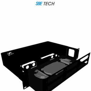 SBE TECH SBE-DFO36D - Distribuidor de Fibra Óptica Deslizable para 6 placas, hasta 36 fibras, 2 UR