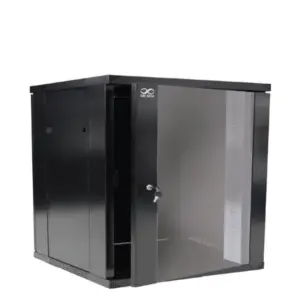 SBE TECH SBE-GNL12URP800- Gabinete de pared de 12 UR con capacidad de carga de 60 Kg, dimensiones 60x80x64 cm y puerta frontal de cristal templado