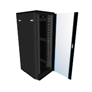 SBE TECH SBE-GNL45UR600P1.2PC - Gabinete de Piso de 45 UR con puerta de cristal / Ancho de 60 cm, Alto 2.19 m y una profundidad de 1.2 m.