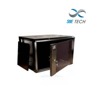 SBE TECH GNLPAR9URP- Gabinete de pared / 9 UR / Capacidad de carga de 45 Kg / Ancho 600 mm x profundidad 600 mm x alto 500 mm / Puerta delantera de cristal templado