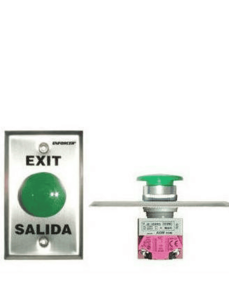 Seco-Larm SD7201GCPE1Q - Placa Con Botón Para Presionar De Color Verde De Salida. "Exit" y "Salida," SPDT - Image 2