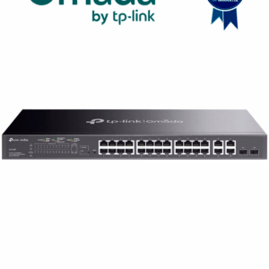 TP-LINK SL2428P - Switch PoE+ JetStream SDN administrable con 24 puertos 10/100 Mbps, 2 puertos 10/100/1000 Mbps (Uplink), 2 puertos SFP (combo 2 RJ45 10/100/1000 Mbps), capacidad de 250W y administración centralizada OMADA SDN.