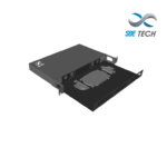 SBE TECH SBE-DFO18D - Distribuidor de fibra óptica con charola deslizable /  acepta 3 placas de 6 acopladores / 1 UR