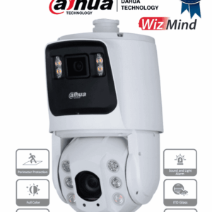DAHUA DH-SDT7C424-4F - Cámara IP PTZ Dual de 4 MP/ 24x de Zoom óptico / Iluminadores dual 30 m de luz visible y 150 m de IR/ FullColor/ Detección de Rostros /Autotracking /Disuasión activa con luz y sirena/Protección perimetral