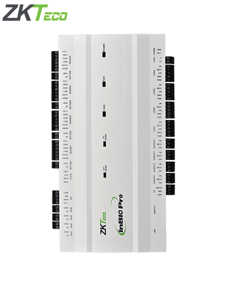 ZKTECO INBIO260PRO - Panel de Control de Acceso Avanzado / 2 Puertas / 20 Mil huellas / Push / Green Label / Requiere Licencia - Image 3