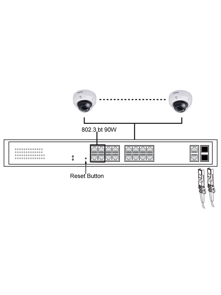 VIVOTEK AW-GEL-205A-260 - Switch PoE 20 puertos Administrable Lite, 16 puertos GE 30W PoE, 4 puertos GE 90W PoE, 2 puertos GE UTP, 2 puertos GE SFP lite, 40 Gbps, 260W totales, PoE Extendido 250 Mts, NDAA - Image 2