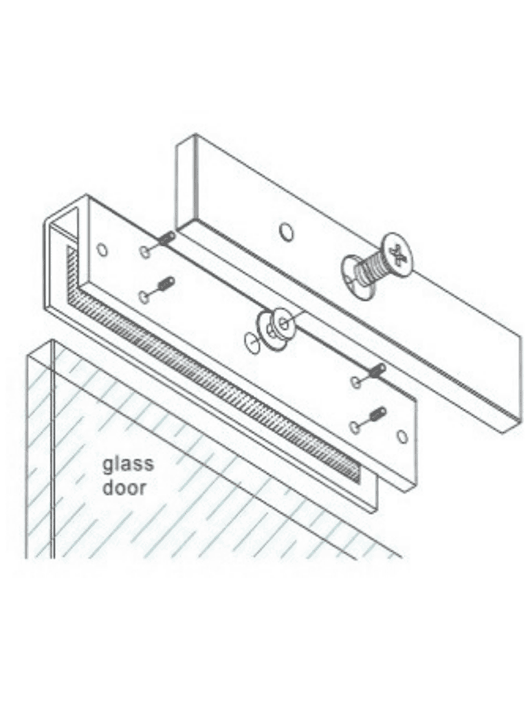 ZKTECO LM200LEDSU - Paquete de contrachapa magnética de 200 Kg a 12 VDC con señal NC que incluye soporte en U para colocación en puertas de vidrio - Image 6