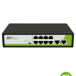 ZKTECO PE082120C- Switch de 8 Puertos Fast Ethernet PoE AF - AT / 2 Puertos RJ45 10/100M / PoE+ hasta 30W por puerto / Soporta hasta 250 mts sobre UTP CAT 6 / Autoadaptación MDI - MDIX / Protección Contra Descargas