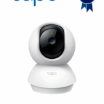 TP-LINK TAPO C210 - Cámara Domo IP PT WiFi para Interior con resolución de 3 MP, visión nocturna, WiFi 2.4 GHz, notificaciones push y ranura para Micro SD, además de audio de doble vía.