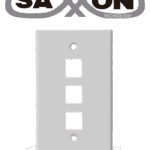 SAXXON A1753A - Placa de pared/ Vertical/ 3 Puertos tipo keystone/ Color blanco