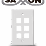 SAXXON A1756A - Placa de pared / Vertical / 6 Puertos tipo keystone / Color blanco