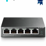 TP-LINK TL-SF1005P - Switch PoE no administrable con 5 puertos Fast Ethernet, incluyendo 4 puertos PoE AF. Suministro PoE hasta 67W y modo extendido para conexiones de hasta 250m.