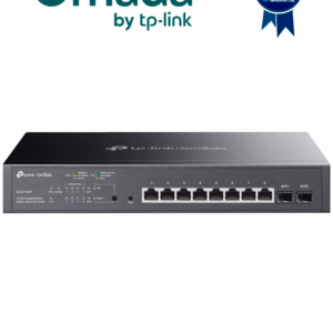 TP-LINK SG2210MP - Switch JetStream SDN administrable con 8 puertos 10/100/1000 Mbps y 2 puertos SFP, equipado con 8 puertos PoE y un presupuesto total de 150W. Permite administración centralizada a través de OMADA SDN."