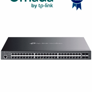 TP-LINK SG3452P - Switch L2+ Omada PoE+ con 48 puertos PoE+ 10/100/1000 Mbps, 4 puertos SFP 1G, consola RJ45/microUSB, gestión centralizada Omada/Stand-Alone, soporte Multicast IGMP, Calidad de Servicio (QoS), y presupuesto PoE 384W