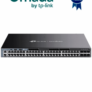 TP-LINK SG6654XHP - Switch Omada L3 Stackable de 48 puertos POE+ Gigabit y 6 puertos SFP+ 10G , 1440W , Stacking físico , Funciones L3 Enterprise. RIP, OSPF, ECMP, VRRP, PIM-DM, DHCP Server/Relay , Alta disponibilidad , VRRP y ERPS , Interfaz WEB , CLI.