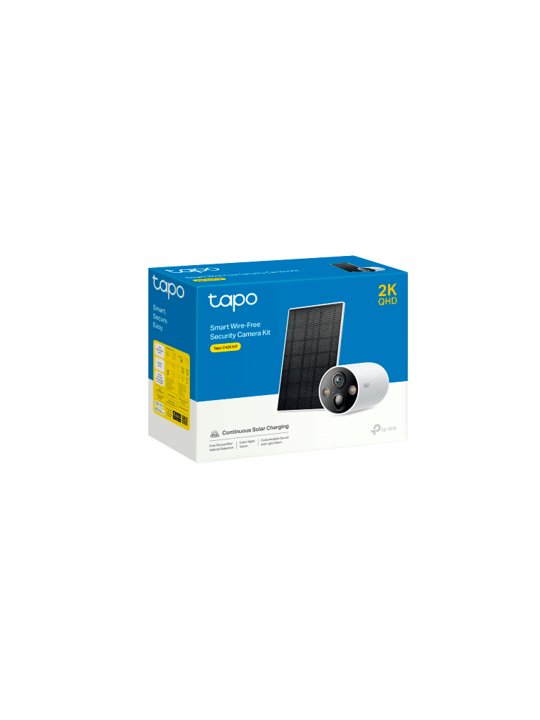Tapo C425 KIT Cámara de Vigilancia Wi-Fi Solar con Vista 2K QHD y Detección IA Avanzada gratuita, Grabación de Vídeo 2K QHD, Alimentación Ininterrumpida. IP66. - Image 2