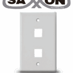 SAXXON A1752A - Placa de pared / Vertical / 2 Puertos tipo keystone / Color blanco