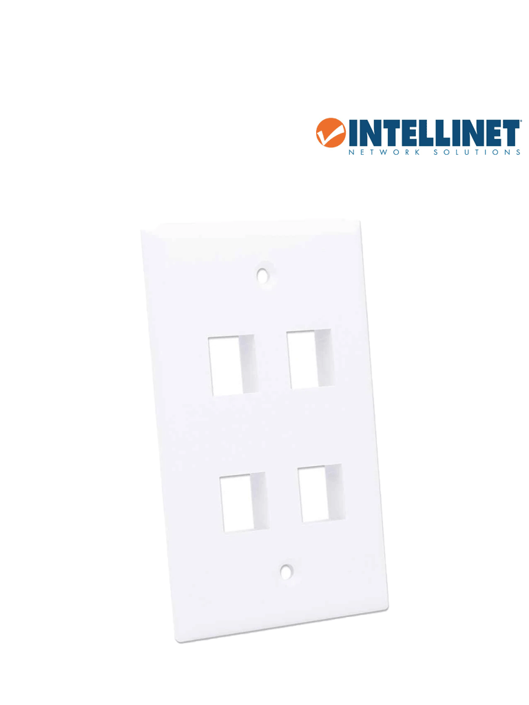 INTELLINET 163316 Tapa para caja Montaje al ras, 4 salidas, blanco - Image 2