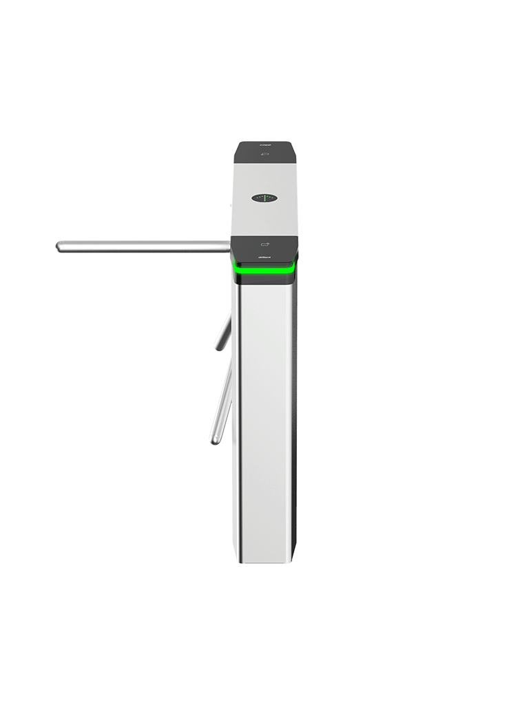 DAHUA DHI-ASGG520T-Es un torniquete peatonal fabricado en acero inoxidable. Ofrece ajuste de tiempo de desbloqueo, indicadores de luz y sonido ajustables, y funciones de emergencia. Incluye lector de entrada/salida y controlador, garantizando seguridad. - Image 2