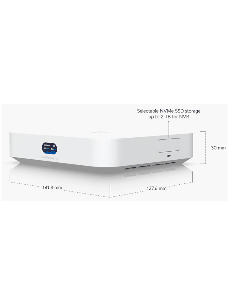UBIQUITI UCG-MAX - Cloud Gateway UniFi, 4 puertos LAN de 2.5GbE intercambiables a WAN, 1 puerto WAN de 2.5GbE predeterminado, Balanceo de carga, 1.5Gbps con IDS/IPS, recomendado para 30 dispositivos y 300 clientes. - Image 4