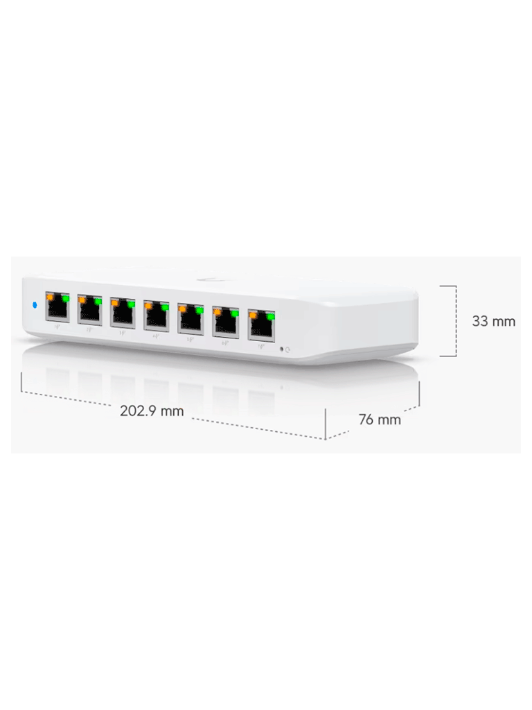 UBIQUITI USW-ULTRA - Switch Ultra UniFi de 8 Puertos PoE/ Administrable Capa 2/ 42W POE (1 puerto POE++ de entrada , 7 puertos POE+ de salida )/ Hasta 256 VLANs/ Capacidad de Switching Hasta 16Gbps/ No incluye Fuente de Alimentación/, Diseño Compacto - Image 2