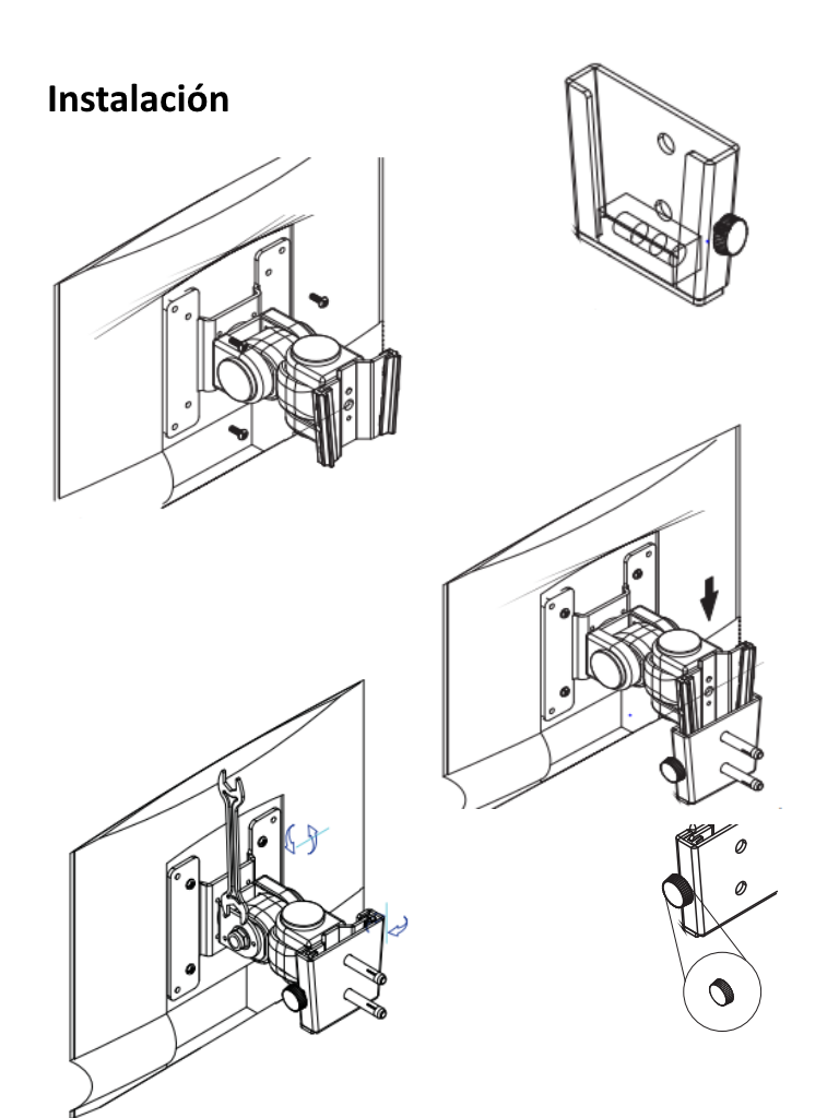 BOSCH V_UMMLW30B - Soporte para montaje en pared giratorio e I NCLINABLE / Para pantalla LCD / Hasta 12 Kg - Image 4